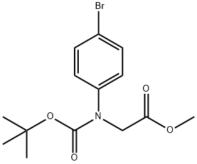Methyl 2-((4-bromophenyl)(tert-butoxycarbonyl)amino)acetate Structure