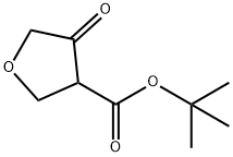 4-옥소-테트라히드로-푸란-3-카르복실산tert-부틸에스테르 구조식 이미지