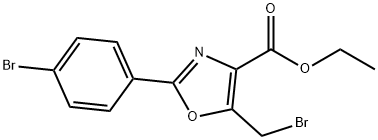 Ethyl 5-(bromomethyl)-2-(4-bromophenyl)oxazole-4-carboxylate Structure