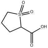 Tetrahydrothiophene-2-Carboxylic Acid 1,1-Dioxide 구조식 이미지