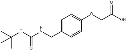 2-[[4-(Boc-amino)methyl]phenoxy]acetic acid Structure