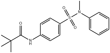 2,2-dimethyl-N-{4-[methyl(phenyl)sulfamoyl]phenyl}propanamide Structure