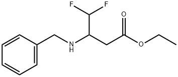 4,4-Difluoro-3-[(phenylmethyl)amino]butanoic acid ethyl ester 구조식 이미지