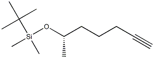 Silane, (1,1-dimethylethyl)dimethyl[[(1S)-1-methyl-5-hexynyl]oxy]- Structure