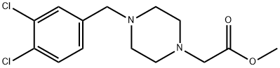 methyl 2-(4-(3,4-dichlorobenzyl)piperazin-1-yl)acetate Structure