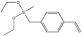 Silane, [(4-ethenylphenyl)methyl]diethoxymethyl- Structure