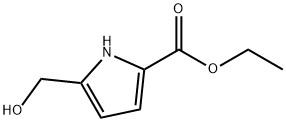 에틸5-(히드록시메틸)-1H-피롤-2-카르복실레이트 구조식 이미지
