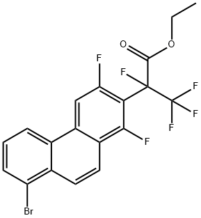 Ethyl 2-(8-bromo-1,3-difluorophenanthren-2-yl)-2,3,3,3-tetrafluoropropanoate 구조식 이미지