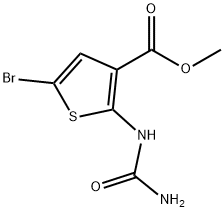 Methyl 5-bromo-2-ureidothiophene-3-carboxylate 구조식 이미지