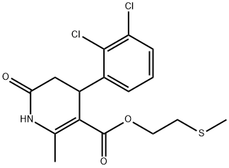 2-(methylthio)ethyl 4-(2,3-dichlorophenyl)-2-methyl-6-oxo-1,4,5,6-tetrahydropyridine-3-carboxylate Structure