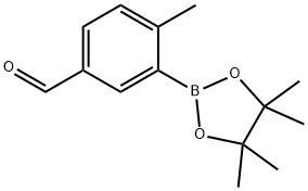 4-methyl-3-(4,4,5,5-tetramethyl-1,3,2-dioxaborolan-2-yl)benzaldehyde 구조식 이미지