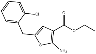 Ethyl 2-amino-5-(2-chlorobenzyl)thiophene-3-carboxylate 구조식 이미지