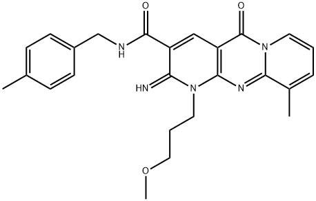 2-imino-1-(3-methoxypropyl)-10-methyl-N-(4-methylbenzyl)-5-oxo-1,5-dihydro-2H-dipyrido[1,2-a:2,3-d]pyrimidine-3-carboxamide Structure