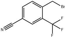 4-(bromomethyl)-3-(trifluoromethyl)benzonitrile 구조식 이미지