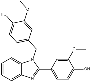 4-[[2-(4-hydroxy-3-methoxy-phenyl)benzimidazol-1-yl]methyl]-2-methoxy-phenol 구조식 이미지