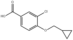 3-chloro-4-(cyclopropylmethoxy)Benzoic acid 구조식 이미지