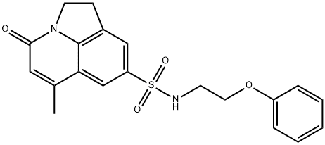 6-methyl-4-oxo-N-(2-phenoxyethyl)-2,4-dihydro-1H-pyrrolo[3,2,1-ij]quinoline-8-sulfonamide Structure