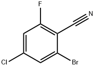 2-bromo-4-chloro-6-fluoroBenzonitrile 구조식 이미지