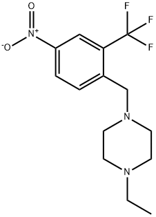 1-ethyl-4-(4-nitro-2-(trifluoromethyl)benzyl)piperazine 구조식 이미지