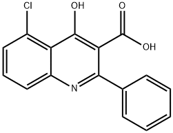 5-Chloro-4-hydroxy-2-phenylquinoline-3-carboxylic acid Structure