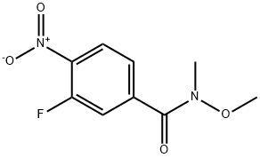 3-플루오로-N-메톡시-N-메틸-4-니트로벤즈아미드 구조식 이미지