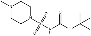 N-[(4-methyl-1-piperazinyl)sulfonyl]carbamic acid 1,1-dimethylethyl ester 구조식 이미지