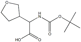 2-(tert-butoxycarbonylamino)-2-(tetrahydrofuran-3-yl)acetic acid 구조식 이미지