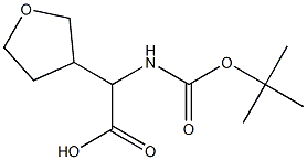 2-(tert-butoxycarbonylamino)-2-(tetrahydrofuran-3-yl)acetic acid Structure