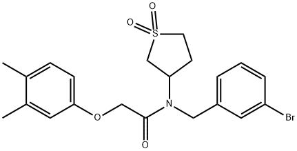 N-(3-bromobenzyl)-2-(3,4-dimethylphenoxy)-N-(1,1-dioxidotetrahydro-3-thienyl)acetamide Structure