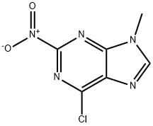 6-클로로-9-메틸-2-니트로-9H-퓨린 구조식 이미지