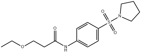 3-ethoxy-N-[4-(pyrrolidin-1-ylsulfonyl)phenyl]propanamide Structure