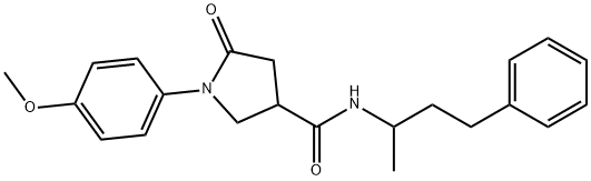 1-(4-methoxyphenyl)-5-oxo-N-(4-phenylbutan-2-yl)pyrrolidine-3-carboxamide Structure