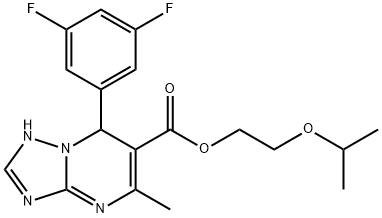 2-isopropoxyethyl 7-(3,5-difluorophenyl)-5-methyl-1,7-dihydro-[1,2,4]triazolo[1,5-a]pyrimidine-6-carboxylate 구조식 이미지