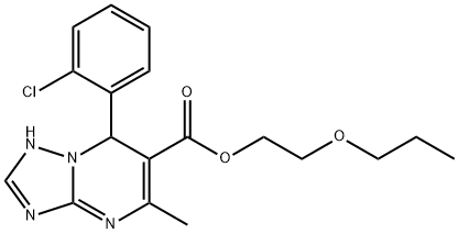 2-propoxyethyl 7-(2-chlorophenyl)-5-methyl-1,7-dihydro-[1,2,4]triazolo[1,5-a]pyrimidine-6-carboxylate 구조식 이미지