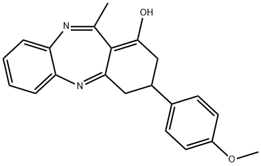 3-(4-methoxyphenyl)-11-methyl-3,4-dihydro-2H-dibenzo[b,e][1,4]diazepin-1-ol Structure