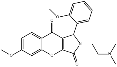 2-[2-(dimethylamino)ethyl]-6-methoxy-1-(2-methoxyphenyl)-1,2-dihydrochromeno[2,3-c]pyrrole-3,9-dione Structure