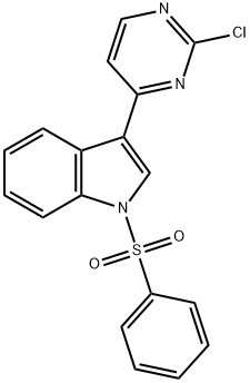 3-(2-chloropyrimidin-4-yl)-1-(phenylsulfonyl)-1H-indole 구조식 이미지