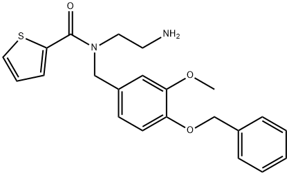 2-Thiophenecarboxamide, N-(2-aminoethyl)-N-[[3-methoxy-4-(phenylmethoxy)phenyl]methyl]- Structure