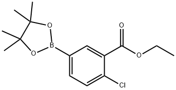 ethyl 2-chloro-5-(4,4,5,5-tetramethyl-1,3,2-dioxaborolan-2-yl)benzoate Structure