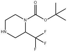 tert-부틸2-(트리플루오로메틸)피페라진-1-카르복실레이트 구조식 이미지