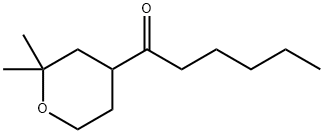 1-(2,2-dimethyltetrahydro-2H-pyran-4-yl)hexan-1-one 구조식 이미지