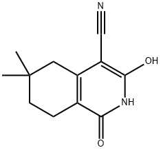 3-hydroxy-6,6-dimethyl-1-oxo-1,2,5,6,7,8-hexahydroisoquinoline-4-carbonitrile 구조식 이미지