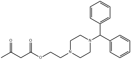 2-(4-Benzhydrylpiperazino)ethyl acetoacetate 구조식 이미지