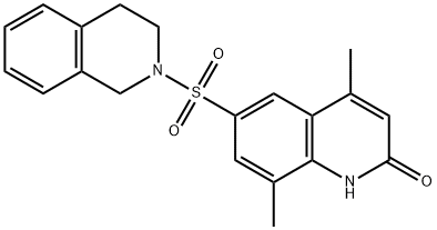 6-(3,4-dihydro-2(1H)-isoquinolinylsulfonyl)-4,8-dimethyl-2(1H)-quinolinone Structure