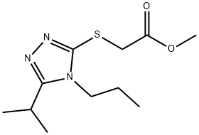 methyl 2-((5-isopropyl-4-propyl-4H-1,2,4-triazol-3-yl)thio)acetate Structure