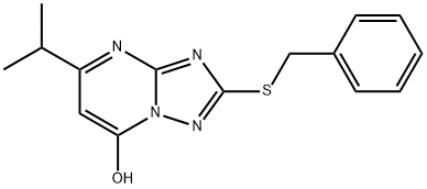 2-(benzylthio)-5-isopropyl-[1,2,4]triazolo[1,5-a]pyrimidin-7-ol Structure