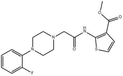 methyl 2-(2-(4-(2-fluorophenyl)piperazin-1-yl)acetamido)thiophene-3-carboxylate Structure