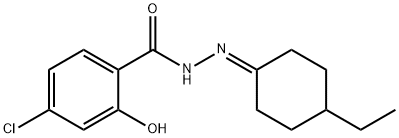 4-chloro-N'-(4-ethylcyclohexylidene)-2-hydroxybenzohydrazide Structure