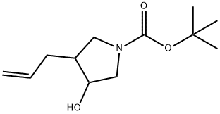 tert-Butyl 3-allyl-4-hydroxypyrrolidine-1-carboxylate Structure