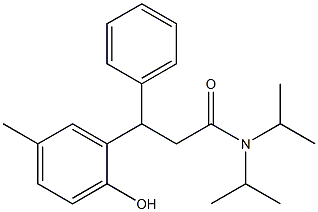 3-(2-hydroxy-5-methylphenyl)-N,N-diisopropyl-3-phenylpropanamide 구조식 이미지